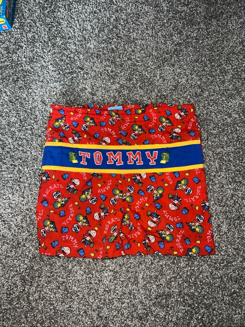 Kids Red Rugrats Tommy Pickles Cartoon-Print Shorts